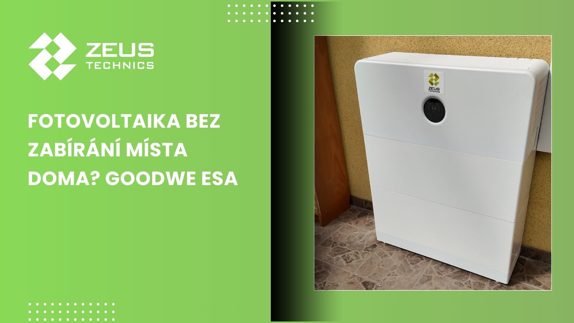 GoodWe ESA – kompaktní fotovoltaika s bateriovým úložištěm pro rodinný dům