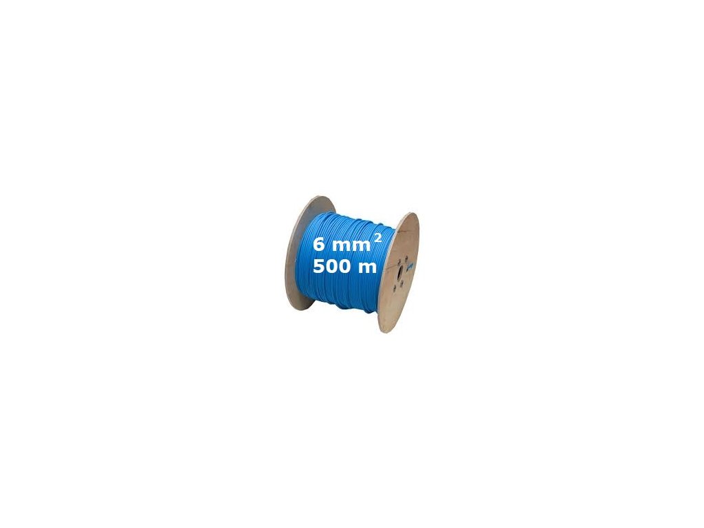 Solární kabel FVE H1Z2Z2-K, 1500V, 6mm2, modrý 500m, cívka
